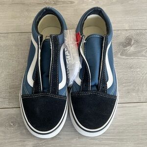 Vans Blue and Black Slip-On Shoes